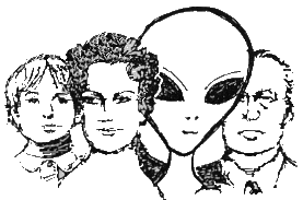 GROUP WITH ALIEN